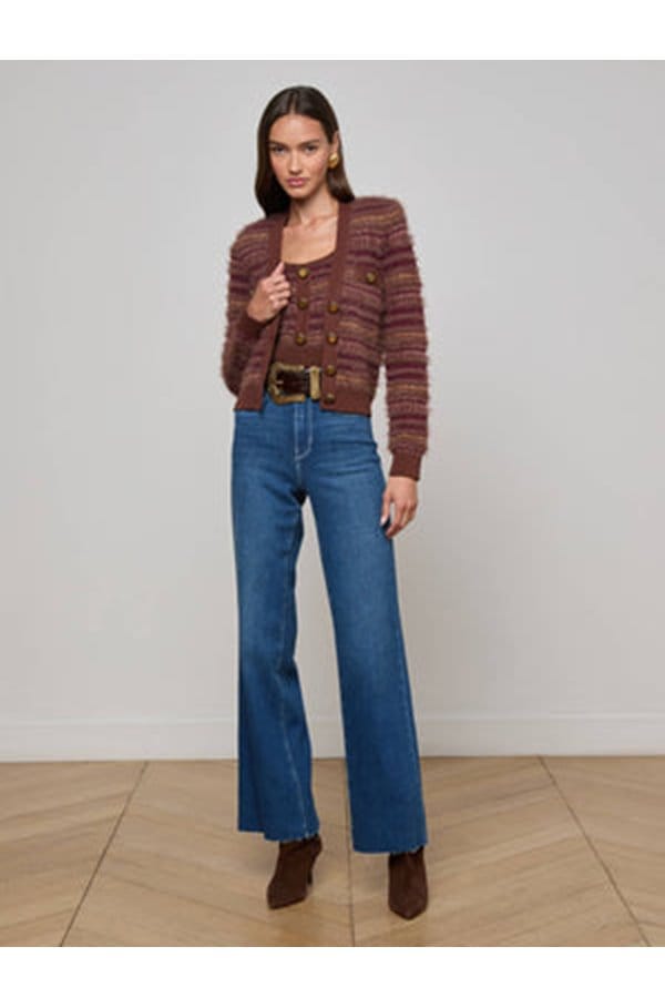 ariadne cardigan in mauve multi