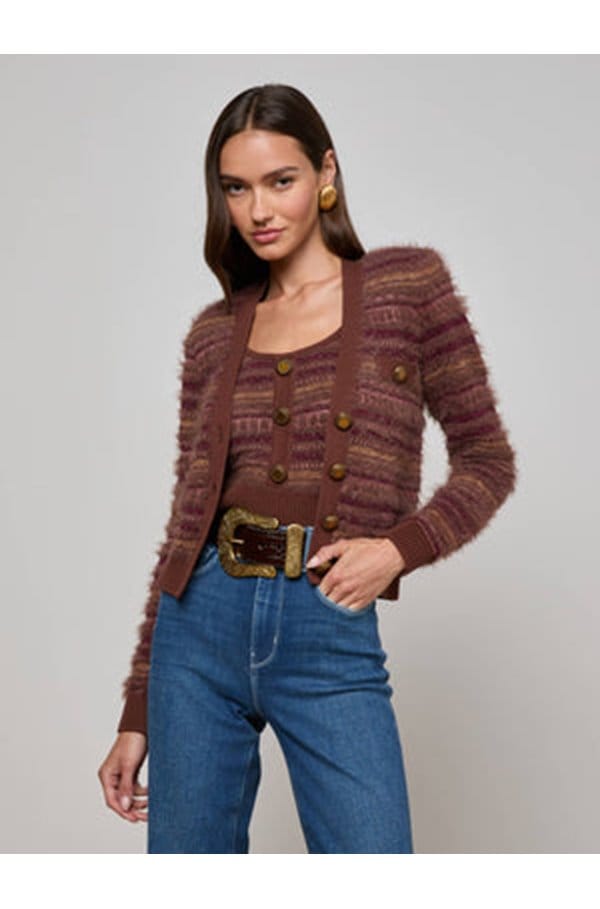 ariadne cardigan in mauve multi