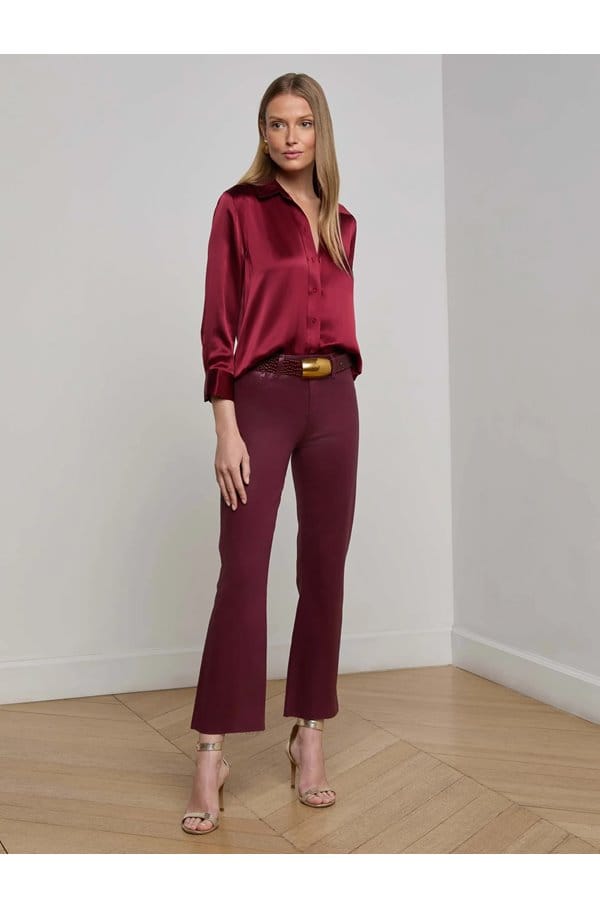 dani blouse in black cherry