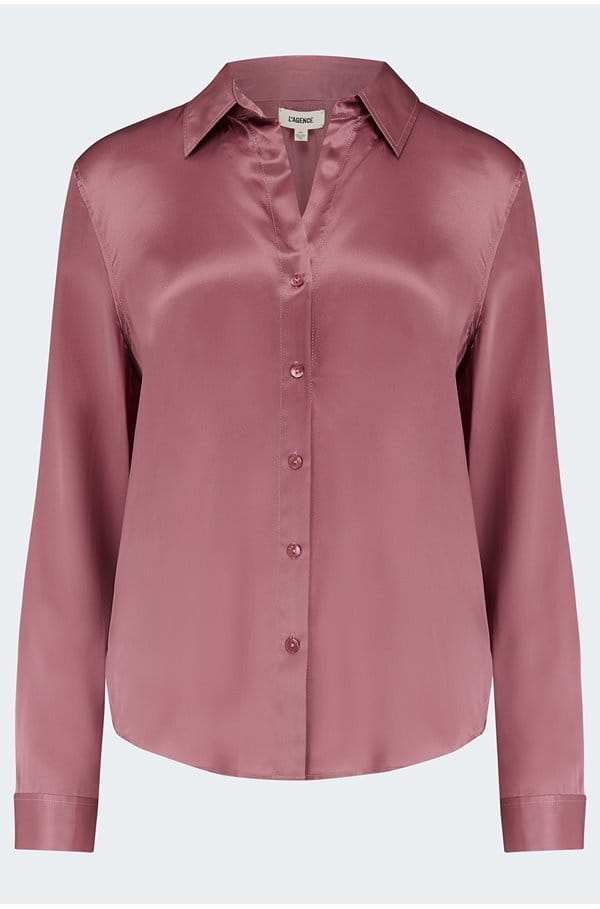 tyler blouse in dark mauve