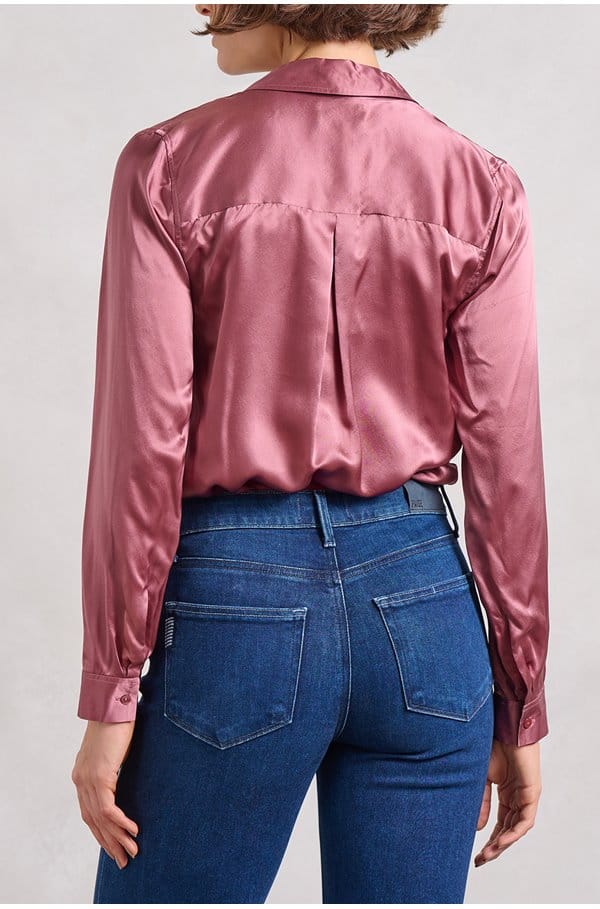 tyler blouse in dark mauve