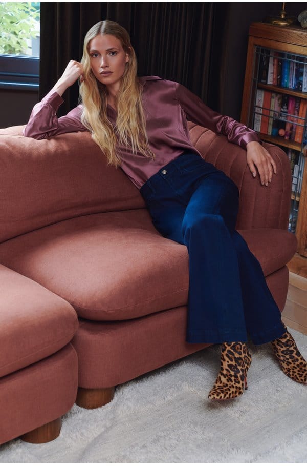 tyler blouse in dark mauve