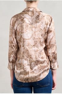 dani blouse in toasted almond lace