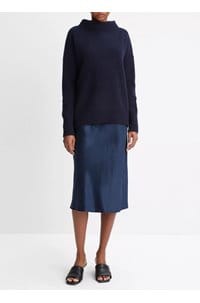 boiled funnel neck pullover in coastal