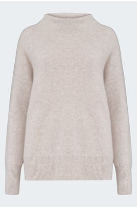 Boiled Funnel Neck Pullover In Marble