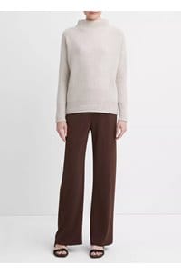 boiled funnel neck pullover in marble