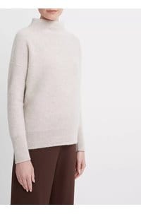 boiled funnel neck pullover in marble