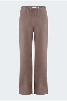 High Waist Fluid Satin Bias Pant In Mauve Lilac