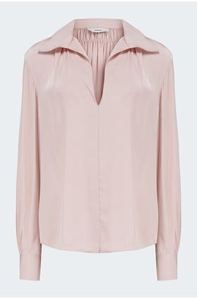 Placed Smocked Long Sleeve Blouse In Balletto