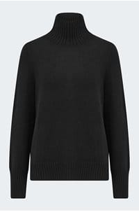 mock neck sweater in black