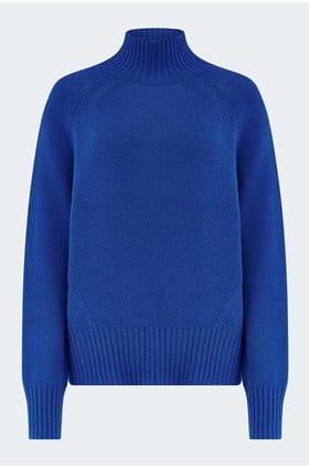 Mock Neck Sweater in Bright Blue
