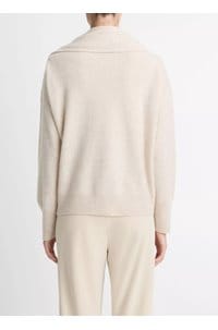 draped crew neck in dove oat