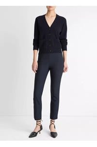 pocket v neck cardigan in coastal