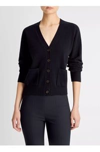 pocket v neck cardigan in coastal