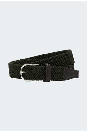 Elastic Woven Belt in Khaki