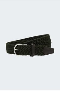 elastic woven belt in khaki