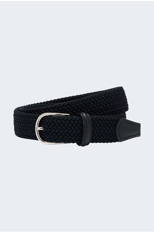 elastic woven belt in navy