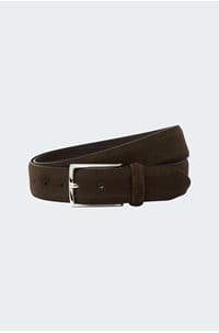 suede belt in dark brown
