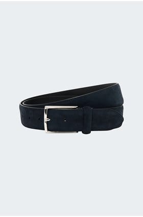 Suede Belt in Navy
