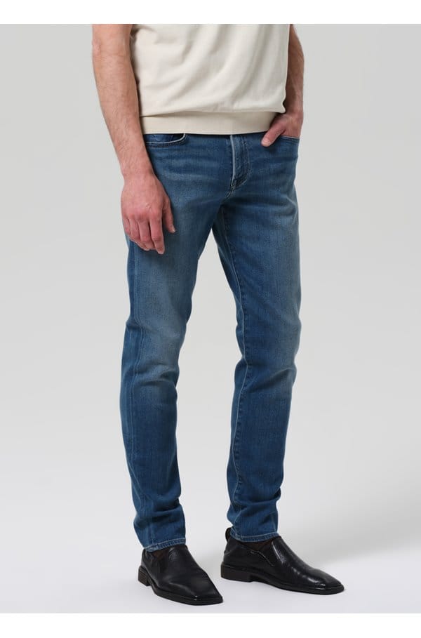 london tapered slim jean in avalon