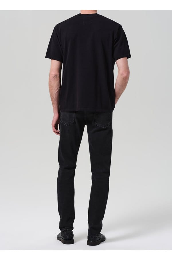 london tapered slim jean in dark storm