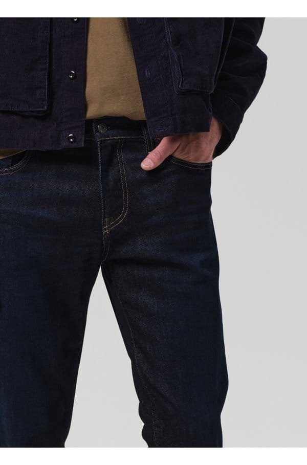 london tapered slim jean in falcon
