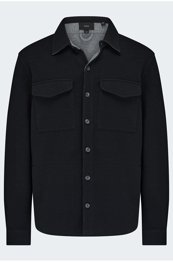 shirt jacket in black