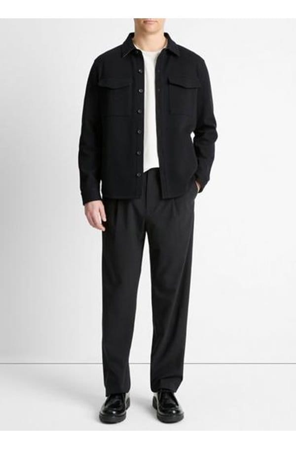 shirt jacket in black