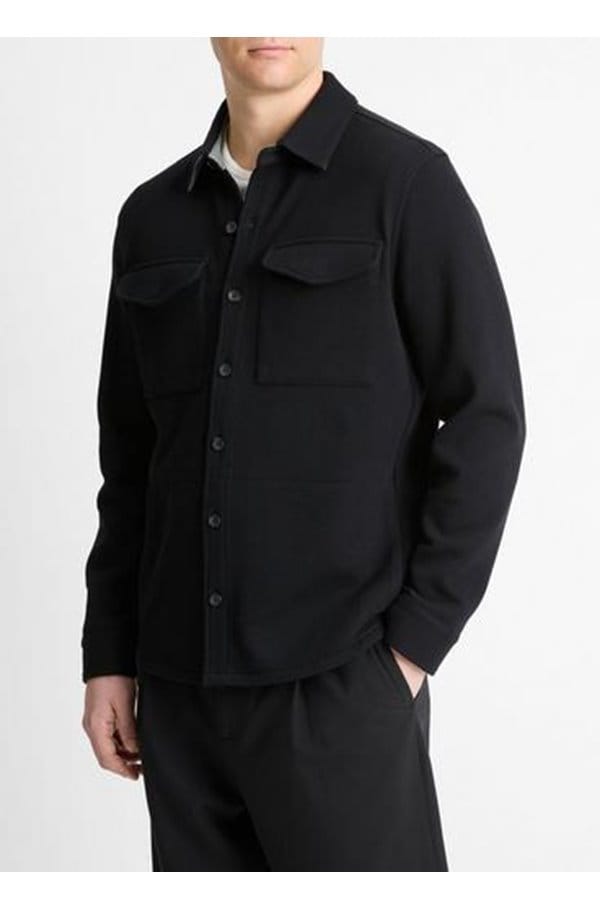 shirt jacket in black