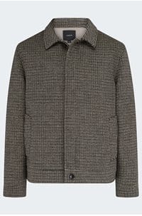 houndstooth bomber jacket in dark roast combo