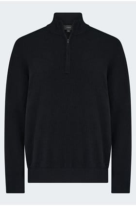 Long Sleeve Quarter Zip in Black