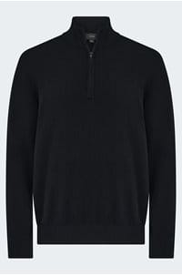 long sleeve quarter zip in black