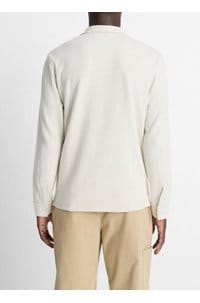 double faced polo in heather blanco terrapin