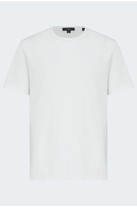 Garment Dye Cotton T-Shirt in Optic White
