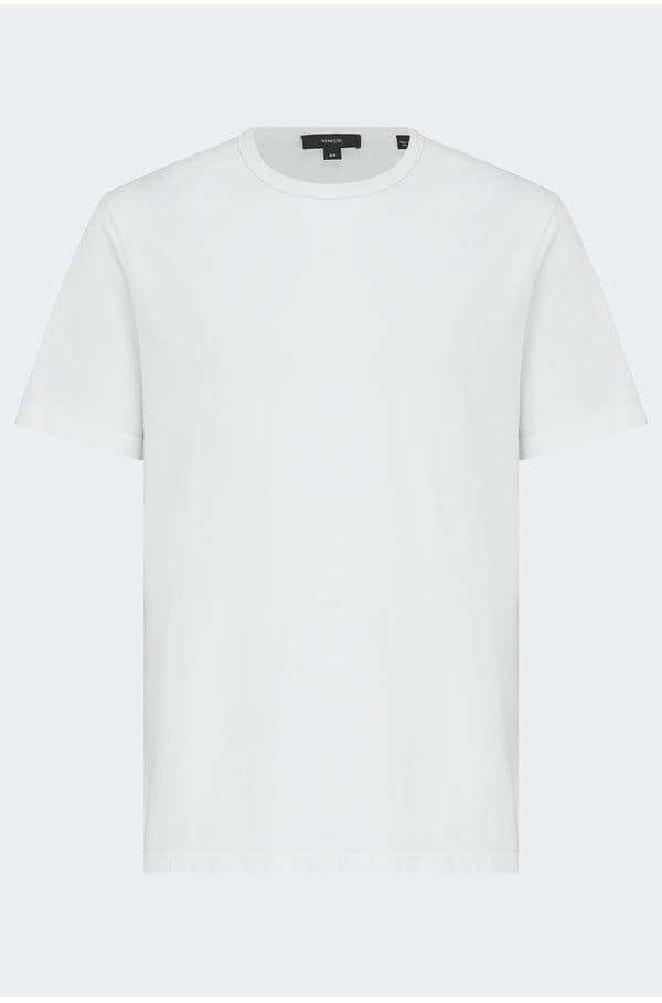 garment dye cotton t-shirt in optic white