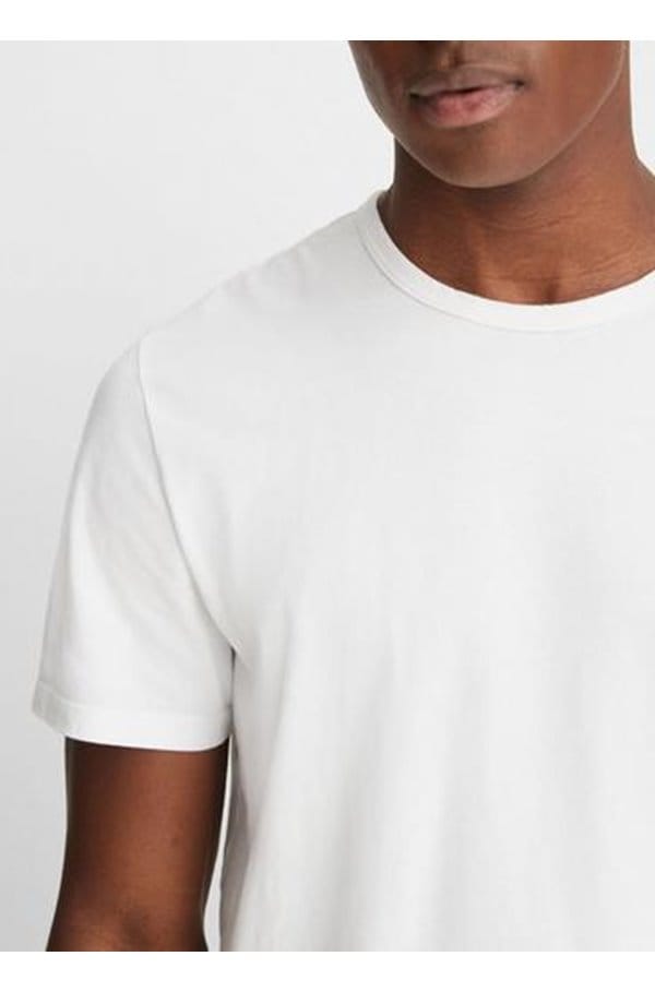 garment dye cotton t-shirt in optic white