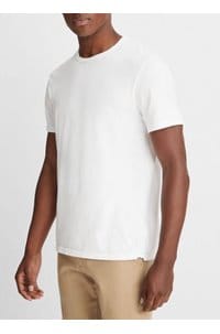 garment dye cotton t-shirt in optic white