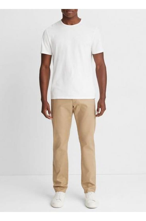 garment dye cotton t-shirt in optic white