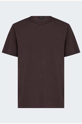 Garment Dye Cotton T-Shirt in Washed Port