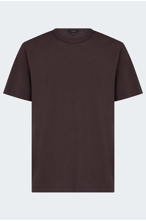 garment dye cotton t-shirt in washed port