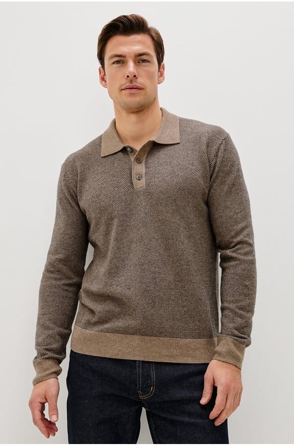 anders polo in flax navy