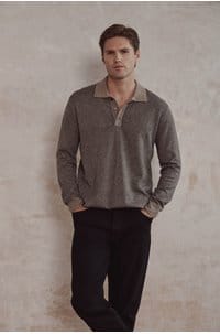 anders polo in flax navy