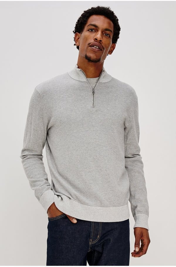 waylon sweater in heather grey