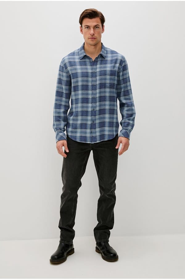 lennox shirt in inkwell melange