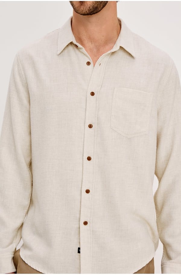 runson shirt in cream heather