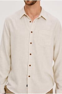 runson shirt in cream heather