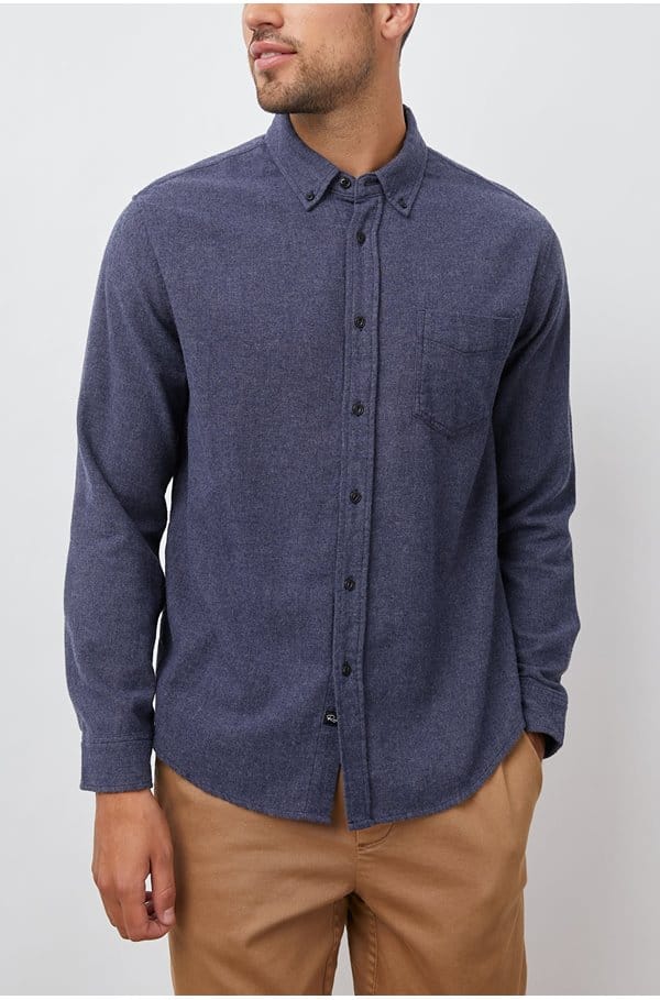 runson shirt in heather blue