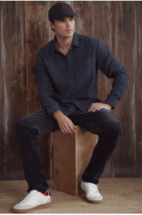 runson shirt in heather blue