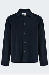 double face wool jacket in dark navy