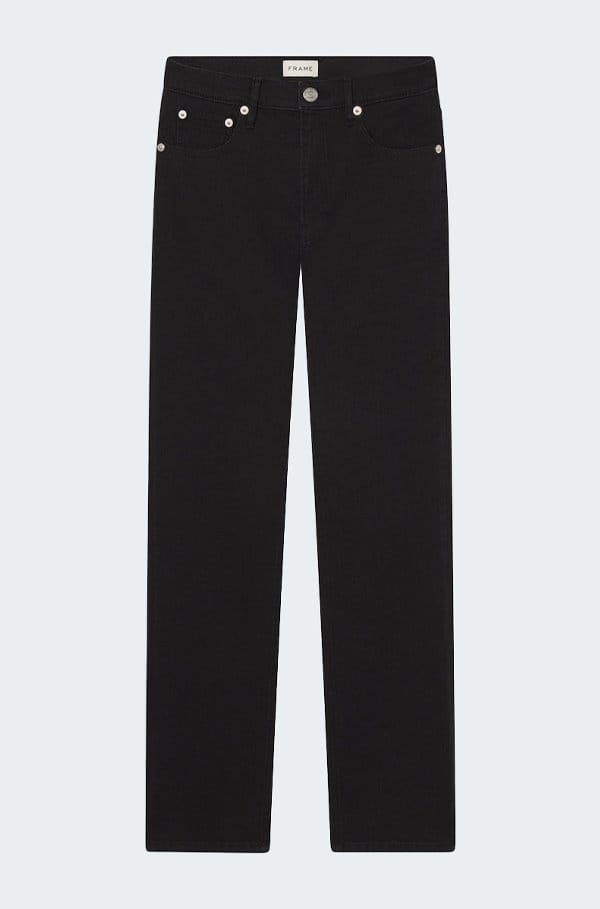 modern straight jean in black